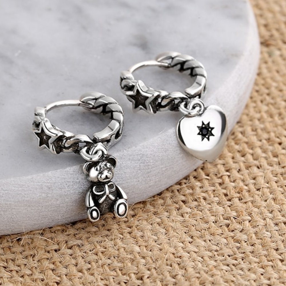 *NEW 925 Sterling Silver Vintage Hoop Earrings - Picture 3 of 10